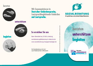 Flyer der Sozialberatung für gehörlose und schwerhörige Menschen