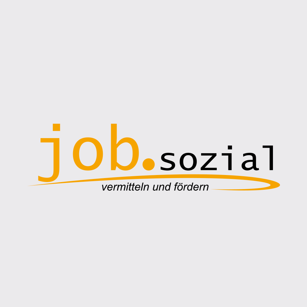Das Logo von job.sozial zeigt den Slogan „vermitteln und fördern“ in ansprechendem Design. | © Name