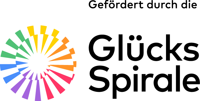 Das Logo der Glücksspirale zeigt eine bunte Spirale aus Pfeilen, die Hoffnung und Unterstützung symbolisiert.